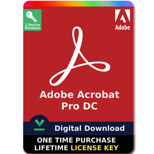 Adobe Acrobat Pro DC 2025 - Digital Download for Windows (One-Time Activation)