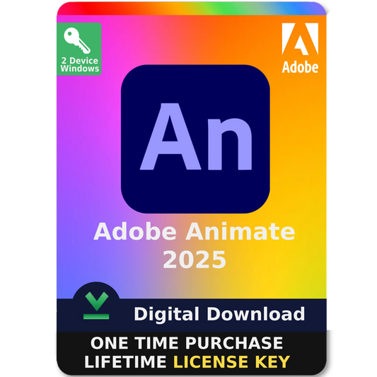 Adobe Animate 2025 - Digital Download for Windows (One-Time Activation)