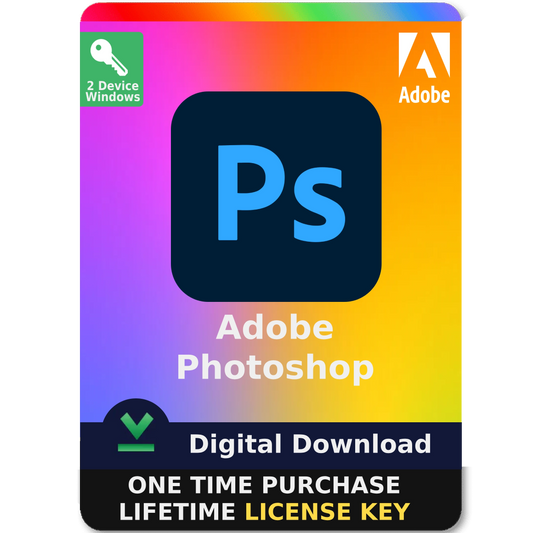 Adobe Photoshop 2025 - Digital Download for Windows (One-Time Activation)