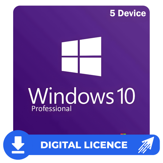 5U RETAIL Windows 10 PRO Professional License - DIGITAL Instant Activates - 5 Devices